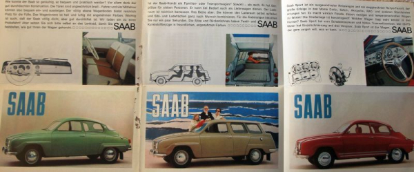 Saab Modelprogram 1964 Carbrochure (6605)